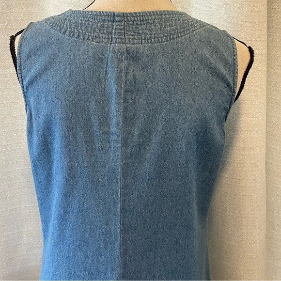 Newport News Jeanology 90’s Midi Dress Sleeveless 100% Cotton Sz 8 - Picture 5 of 7